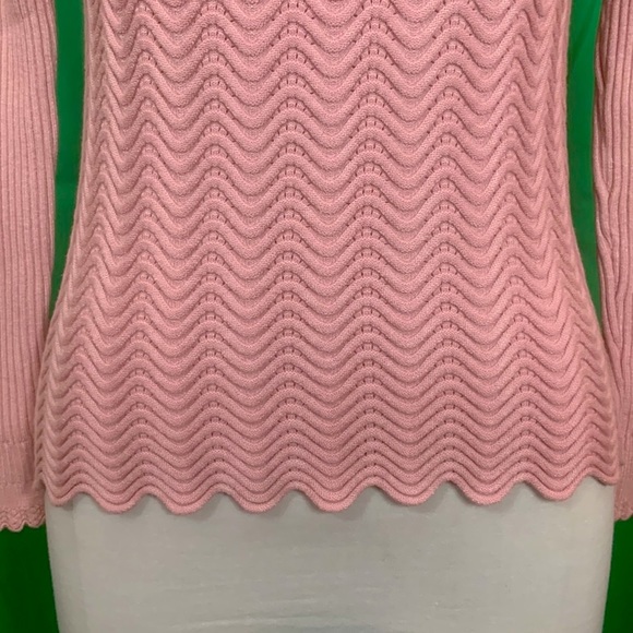 ORANGE FASHION VILLAGE WOMAN’S STRETCHY SWEATER SIZE S PINK NWOT - Picture 3 of 8